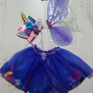 Purple Unicorn Fairy Halloween Costume Set for Kids